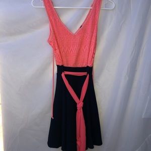 Pink/Navy Blue Dress